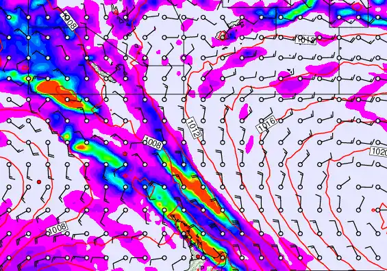 New Zealand to Fiji forecast chart for Friday, December 26th, 2025 at 6:00 PM