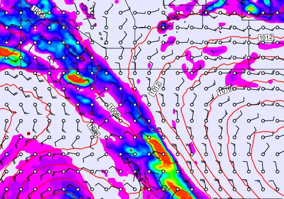New Zealand to Fiji forecast chart for Saturday, December 27th, 2025 at 6:00 AM