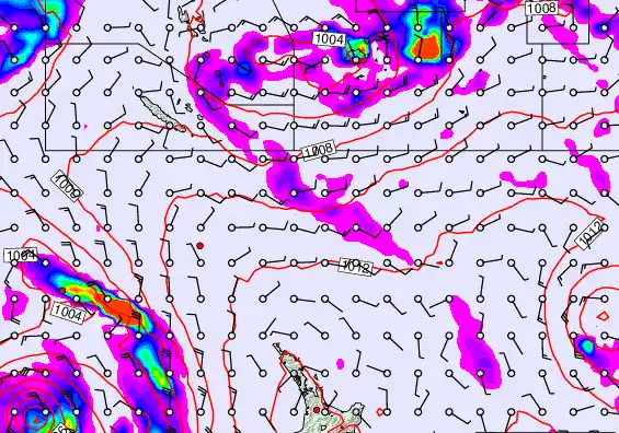 New Zealand to Fiji forecast chart for Friday, January 2nd, 2026 at 12:00 AM