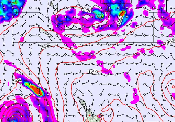 New Zealand to Fiji forecast chart for Friday, January 2nd, 2026 at 6:00 AM