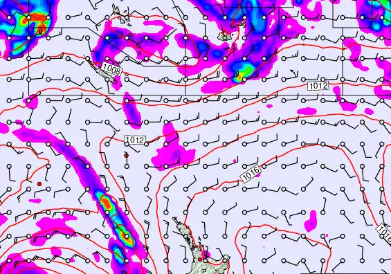 New Zealand to Fiji forecast chart for Saturday, January 3rd, 2026 at 12:00 AM