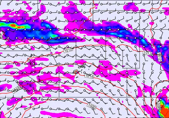 Pacific Islands forecast chart for Friday, September 19th, 2025 at 6:00 PM