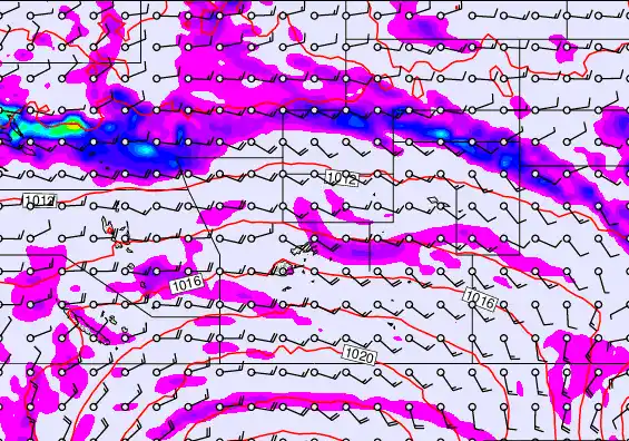 Pacific Islands forecast chart for Saturday, September 20th, 2025 at 12:00 PM