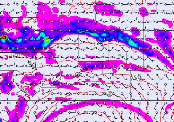 Pacific Islands forecast chart for Sunday, September 21st, 2025 at 12:00 AM