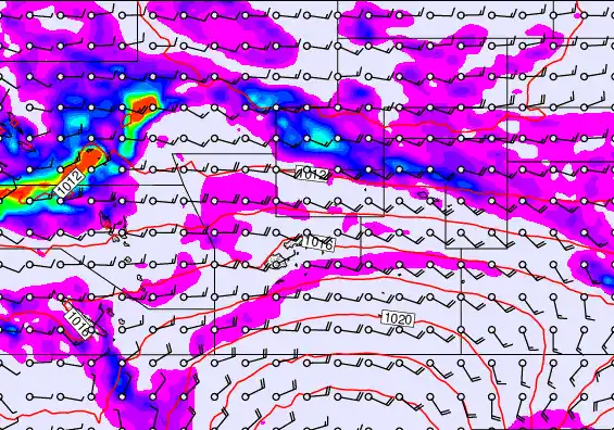 Pacific Islands forecast chart for Monday, September 22nd, 2025 at 12:00 PM