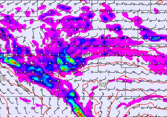 Pacific Islands forecast chart for Thursday, September 25th, 2025 at 12:00 PM