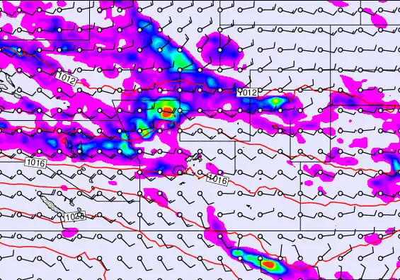 Pacific Islands forecast chart for Sunday, September 28th, 2025 at 12:00 AM