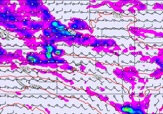 Pacific Islands forecast chart for Sunday, September 28th, 2025 at 12:00 PM