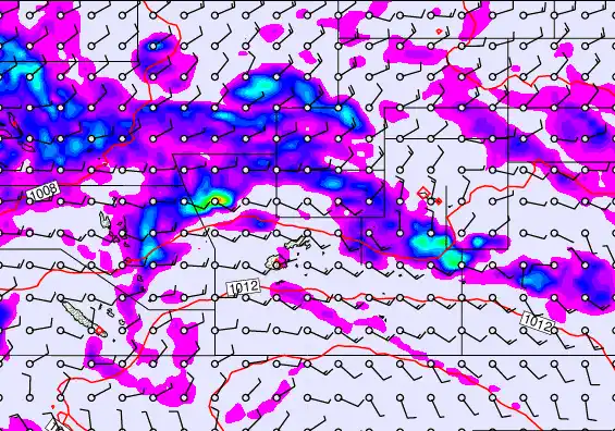 Pacific Islands forecast chart for Tuesday, December 23rd, 2025 at 6:00 PM