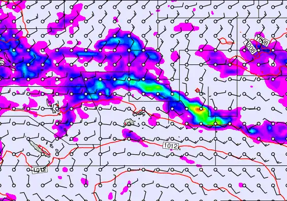 Pacific Islands forecast chart for Wednesday, December 24th, 2025 at 12:00 AM