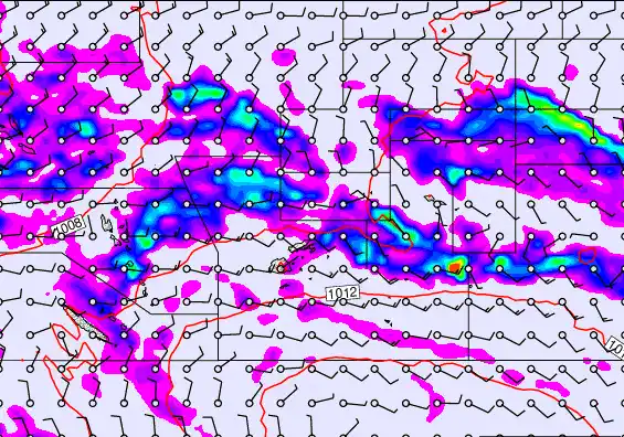 Pacific Islands forecast chart for Wednesday, December 24th, 2025 at 6:00 PM