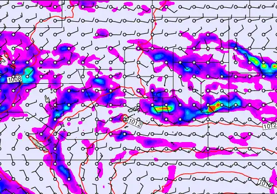 Pacific Islands forecast chart for Thursday, December 25th, 2025 at 6:00 PM
