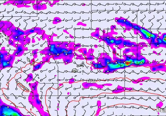 Pacific Islands forecast chart for Friday, December 26th, 2025 at 12:00 AM