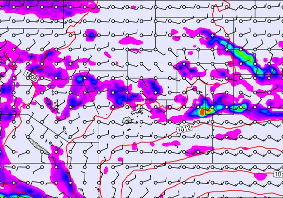 Pacific Islands forecast chart for Friday, December 26th, 2025 at 6:00 AM