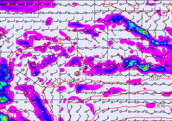 Pacific Islands forecast chart for Friday, December 26th, 2025 at 12:00 PM
