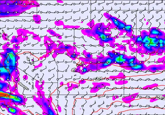 Pacific Islands forecast chart for Saturday, December 27th, 2025 at 12:00 AM