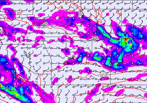 Pacific Islands forecast chart for Sunday, December 28th, 2025 at 12:00 AM