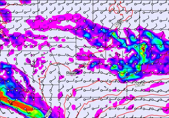 Pacific Islands forecast chart for Sunday, December 28th, 2025 at 6:00 AM