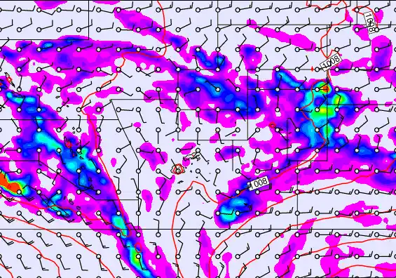 Pacific Islands forecast chart for Monday, December 29th, 2025 at 6:00 PM