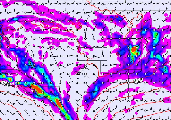 Pacific Islands forecast chart for Tuesday, December 30th, 2025 at 12:00 PM