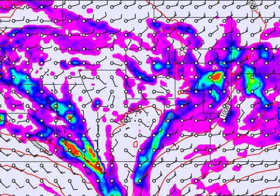 Pacific Islands forecast chart for Tuesday, December 30th, 2025 at 6:00 PM