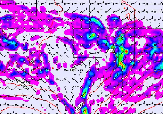 Pacific Islands forecast chart for Wednesday, December 31st, 2025 at 6:00 PM
