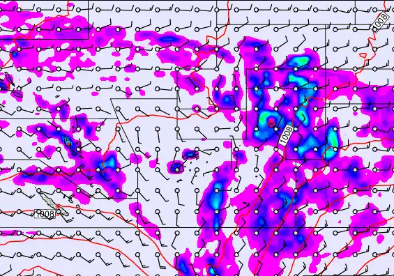 Pacific Islands forecast chart for Thursday, January 1st, 2026 at 6:00 AM