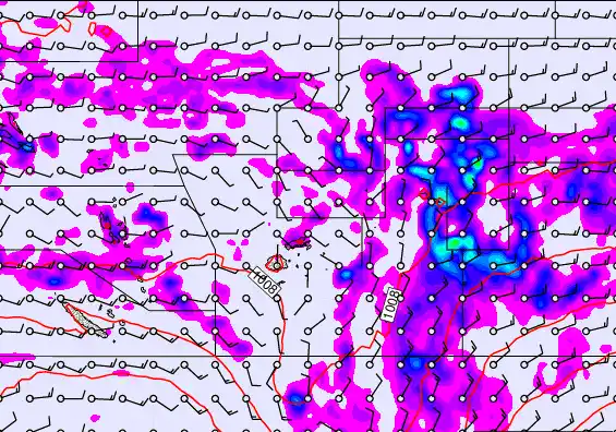 Pacific Islands forecast chart for Thursday, January 1st, 2026 at 12:00 PM