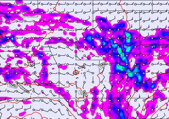 Pacific Islands forecast chart for Thursday, January 1st, 2026 at 6:00 PM