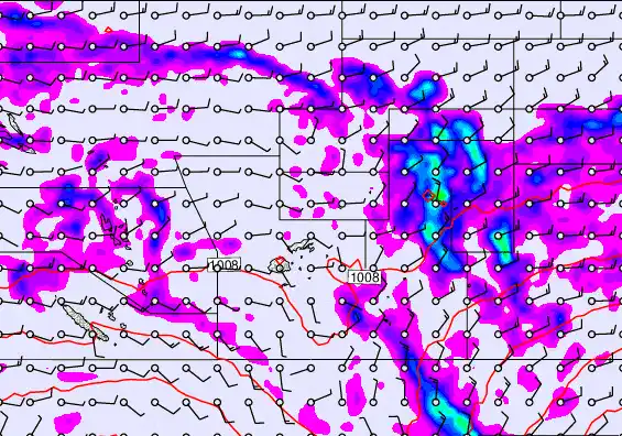 Pacific Islands forecast chart for Friday, January 2nd, 2026 at 12:00 AM