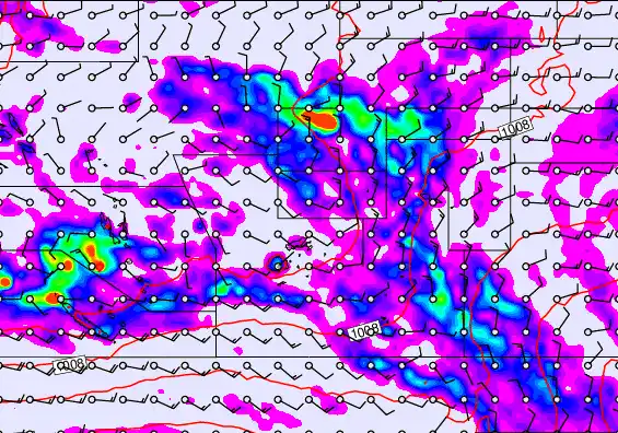 Pacific Islands forecast chart for Sunday, February 22nd, 2026 at 6:00 AM