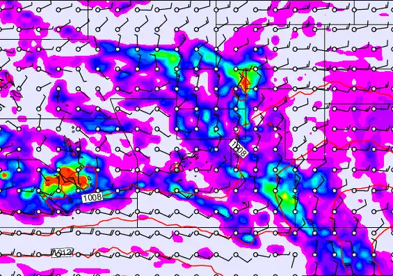 Pacific Islands forecast chart for Sunday, February 22nd, 2026 at 12:00 PM