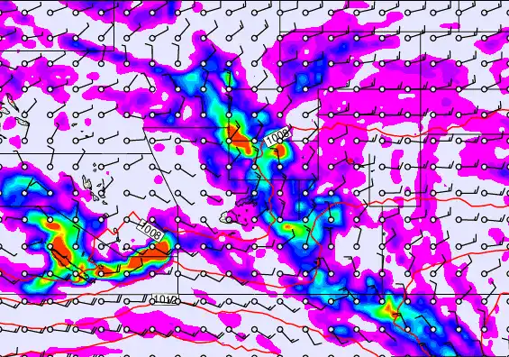 Pacific Islands forecast chart for Monday, February 23rd, 2026 at 12:00 AM