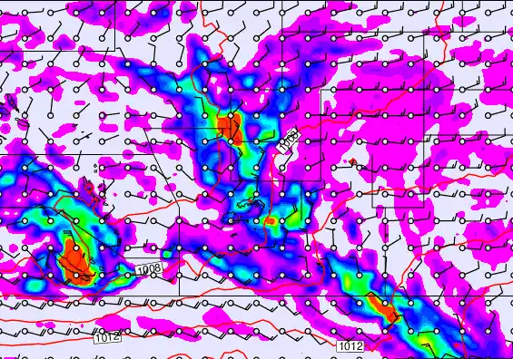 Pacific Islands forecast chart for Monday, February 23rd, 2026 at 6:00 AM