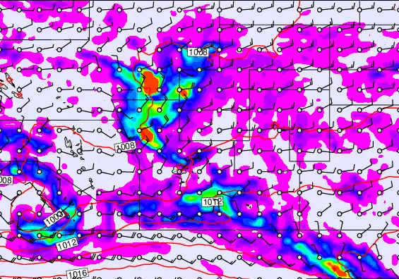 Pacific Islands forecast chart for Tuesday, February 24th, 2026 at 12:00 AM