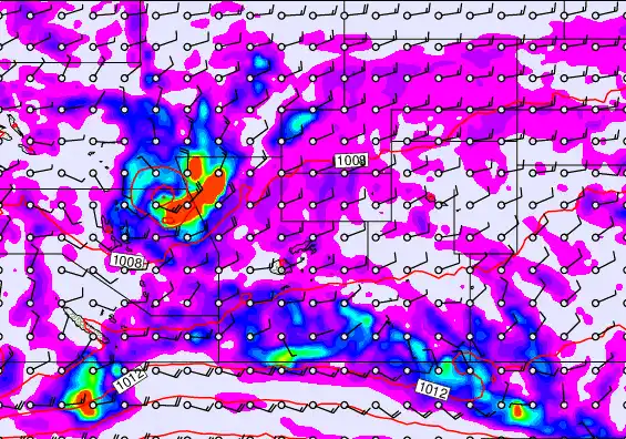 Pacific Islands forecast chart for Wednesday, February 25th, 2026 at 12:00 AM