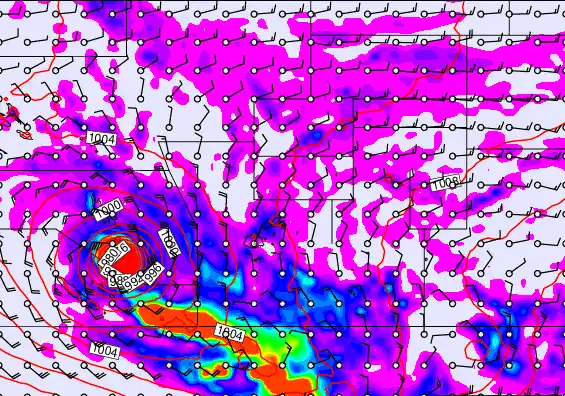 Pacific Islands forecast chart for Saturday, February 28th, 2026 at 6:00 AM