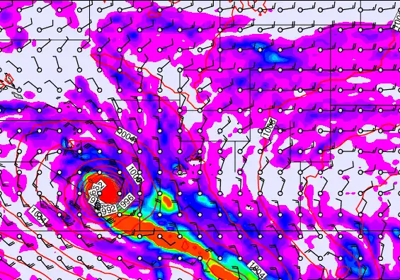 Pacific Islands forecast chart for Saturday, February 28th, 2026 at 6:00 PM