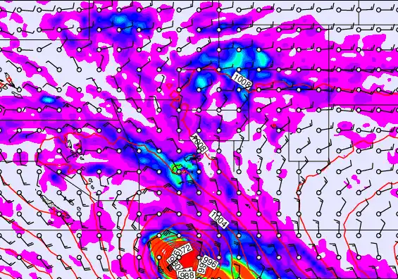 Pacific Islands forecast chart for Monday, March 2nd, 2026 at 12:00 AM