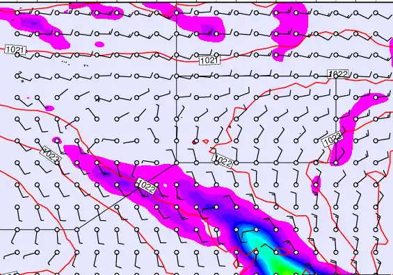 Pitcairn Island forecast chart for Wednesday, September 17th, 2025 at 6:00 PM