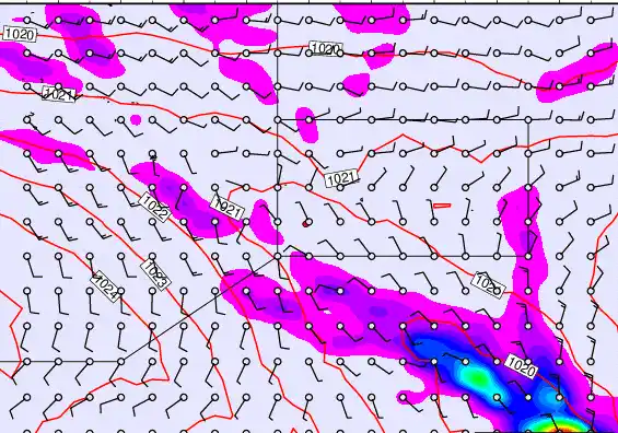 Pitcairn Island forecast chart for Thursday, September 18th, 2025 at 6:00 AM