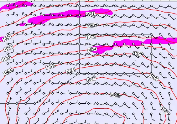 Pitcairn Island forecast chart for Wednesday, September 24th, 2025 at 6:00 AM