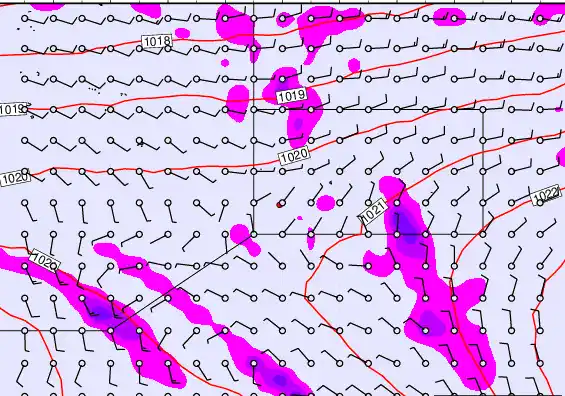 Pitcairn Island forecast chart for Tuesday, November 4th, 2025 at 12:00 AM