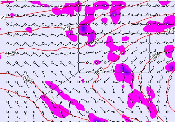 Pitcairn Island forecast chart for Tuesday, November 4th, 2025 at 6:00 AM