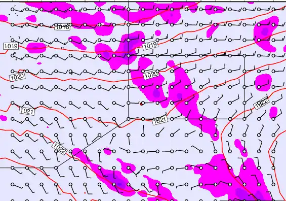 Pitcairn Island forecast chart for Tuesday, November 4th, 2025 at 12:00 PM