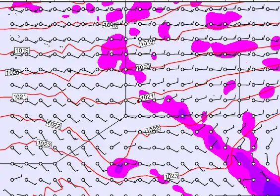 Pitcairn Island forecast chart for Wednesday, November 5th, 2025 at 12:00 AM