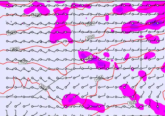 Pitcairn Island forecast chart for Wednesday, November 5th, 2025 at 6:00 AM
