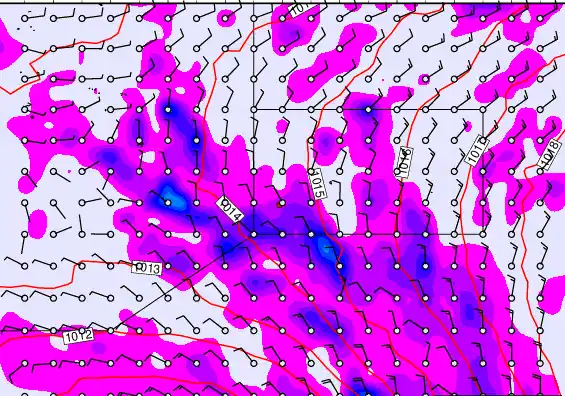 Pitcairn Island forecast chart for Wednesday, December 31st, 2025 at 6:00 AM