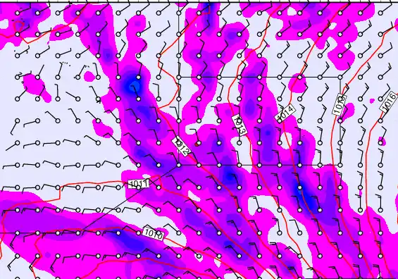 Pitcairn Island forecast chart for Wednesday, December 31st, 2025 at 12:00 PM