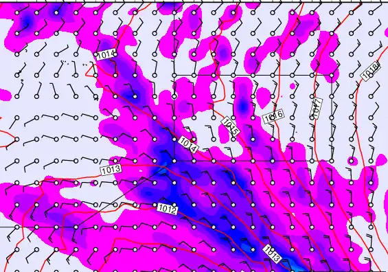 Pitcairn Island forecast chart for Wednesday, December 31st, 2025 at 6:00 PM